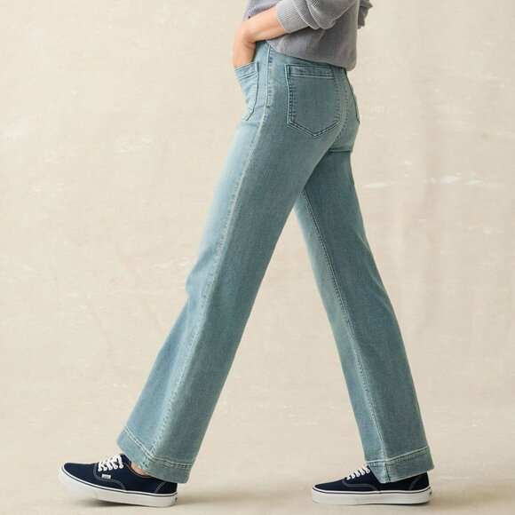 Faherty Stretch Terry Patch Pocket Pants Eastern Shore Wash Size 25 - Picture 3 of 8